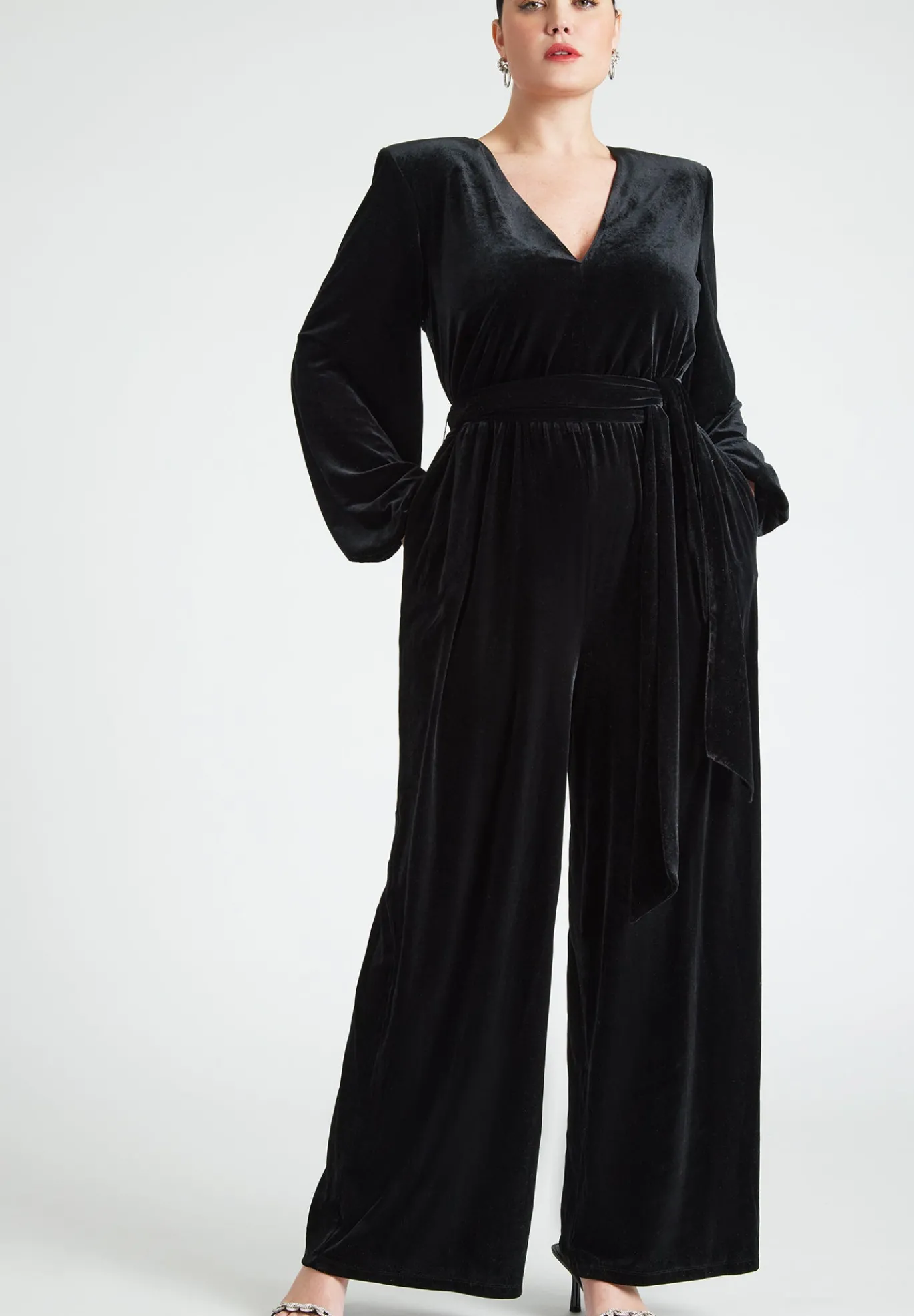 Velvet Wide Leg Jumpsuit